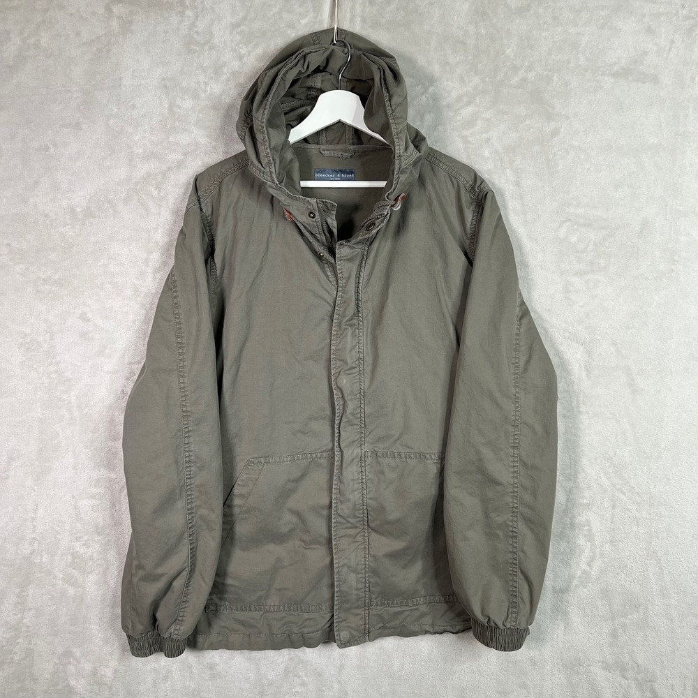 Bleecker & Broad Jacket Women's Olive Green Hooded Coat Size XLarge